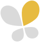 Yellow and grey butterfly icon