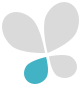 Teal and grey butterfly icon