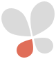 Red and grey butterfly icon