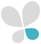 Teal and grey butterfly icon
