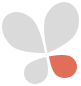 Red and grey butterfly icon