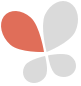 Red and grey butterfly icon
